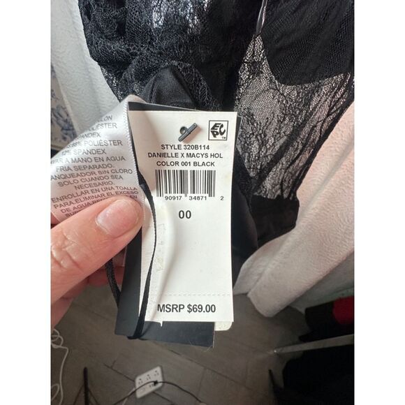 Danielle Bernstein Lace Bodysuit, 00, Black NWT - Picture 6 of 8